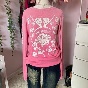 Vintage Grungy Pink Long Sleeve Top